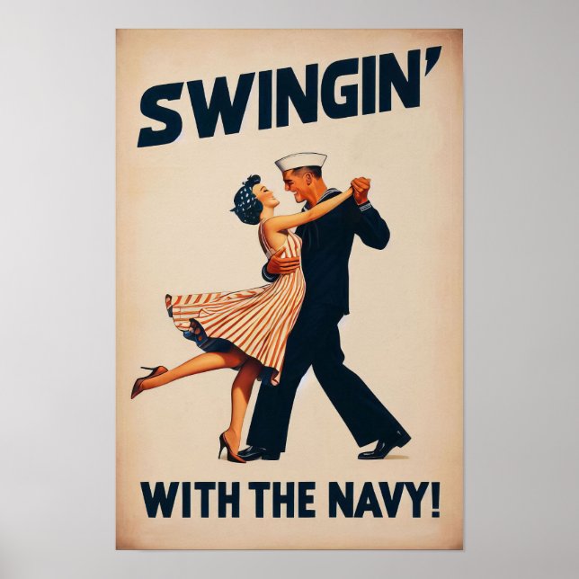 Poster Noite de Prazer do Swing Naval (Frente)
