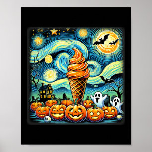 Poster Noite de Sorvete Cone Halloween