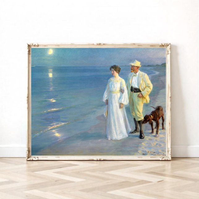 Poster Noite de Verão na praia de Skagen, P.S. Kroyer (Criador carregado)