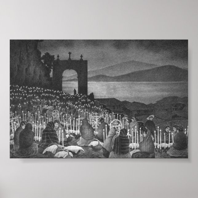 Pôster Noite do Morto. Janitzio, México. Cerca de 1958 (Frente)