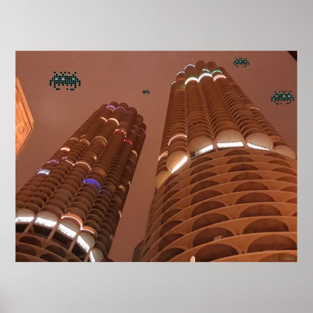 Poster Noite dos Invasores da Marina City (Frente)