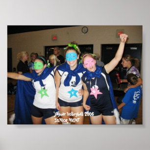 Poster Noite dos mais velho do voleibol de Jaguar