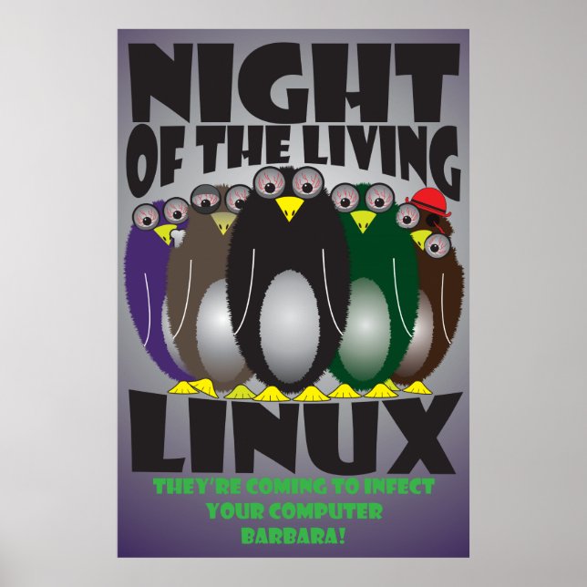 Pôster Noite dos Pinguins Vivos (Frente)