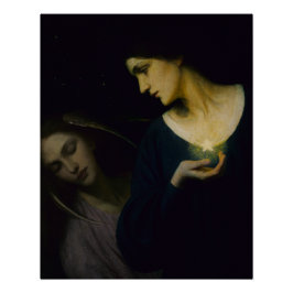 Pôster "Noite e sua filha dormindo"