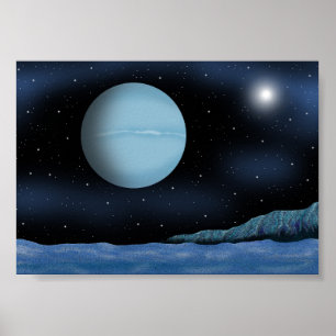 Poster Noite em que o planeta azul brilha.
