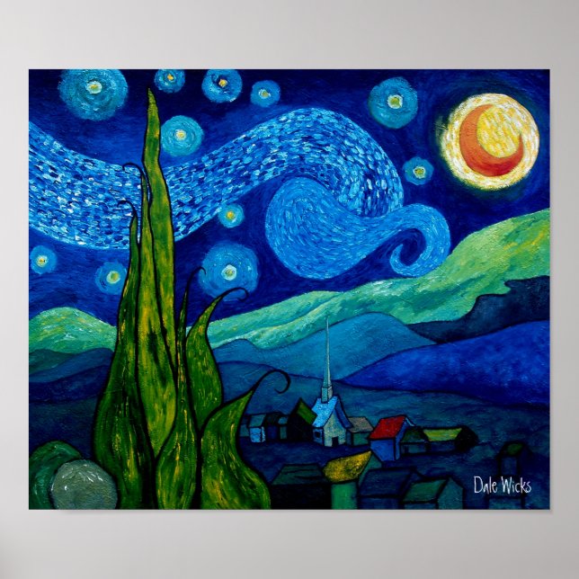 Poster Noite Estrelada (Frente)