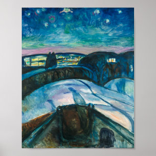 Poster Noite Estrelada Edvard Munch