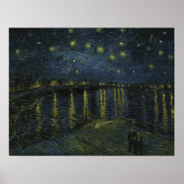 Poster Noite Estrelada sobre o Ródano por Van Gogh