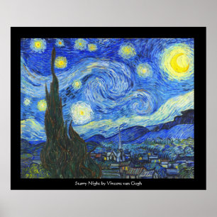 Poster Noite estrelado por Vincent van Gogh