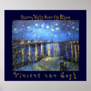 Pôster Noite estrelado sobre o Rhone: Vincent van Gogh