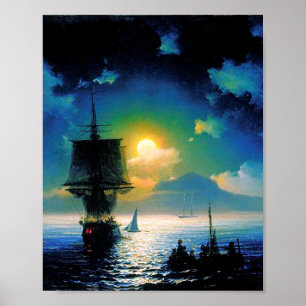 Poster Noite iluminada em Capri por Ivan Aivazovsky