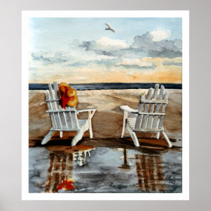 Pôster Noite na praia