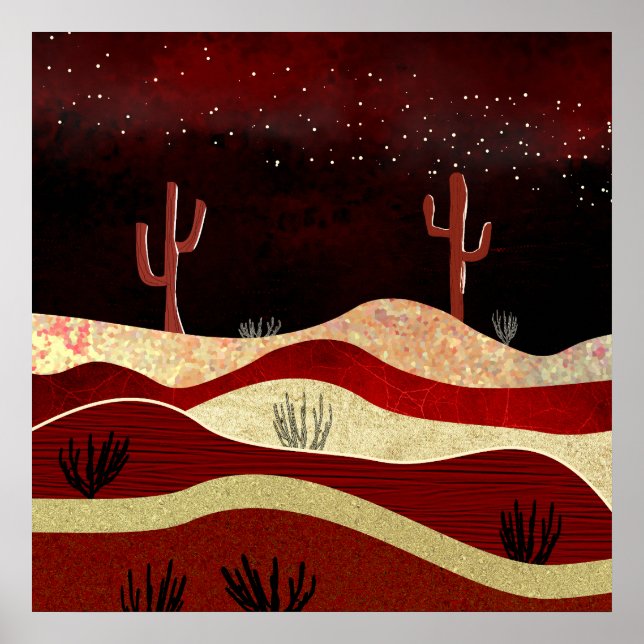 Poster Noite no Deserto (Frente)