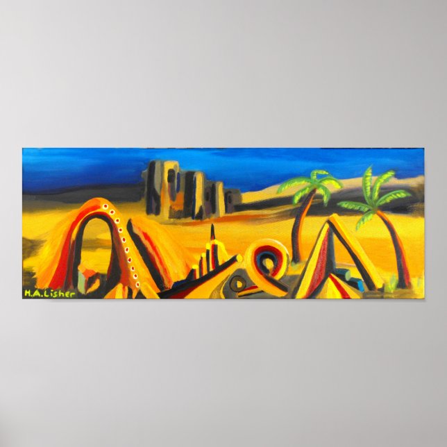 Poster Noite no deserto (Frente)