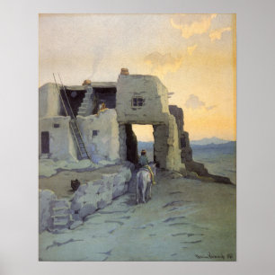 Pôster Noite, povoado indígeno de Walpi por Marion Kavag