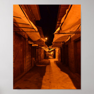 Poster Noite Silenciosa - Fotografia Pisac Streetlight