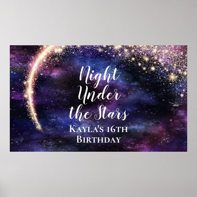 Poster Noite sob as estrelas (Frente)
