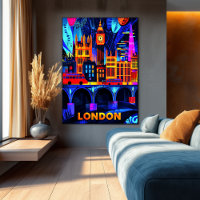Noites de Londres - Arte de paisagem urbana vibran