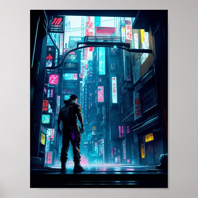 Poster Noites de Neon Tokyo (Frente)