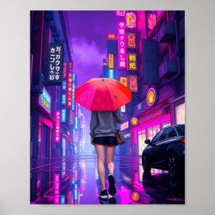 Poster Noites de Neon: Uma noite chuvosa na cidade