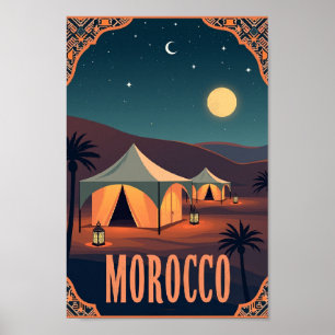 Poster Noites do Deserto Marroquino – Brilho da Lanterna