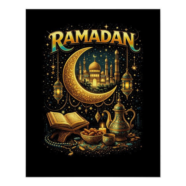 Pôster Noites Douradas do Ramadão (Frente)