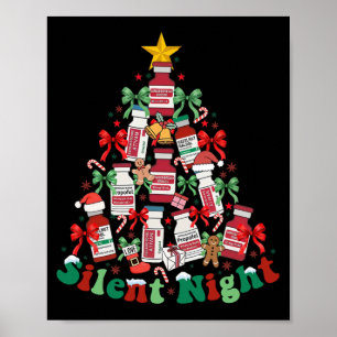 Poster Noites Silenciosas Enfermeira Uti Natal Férias Méd