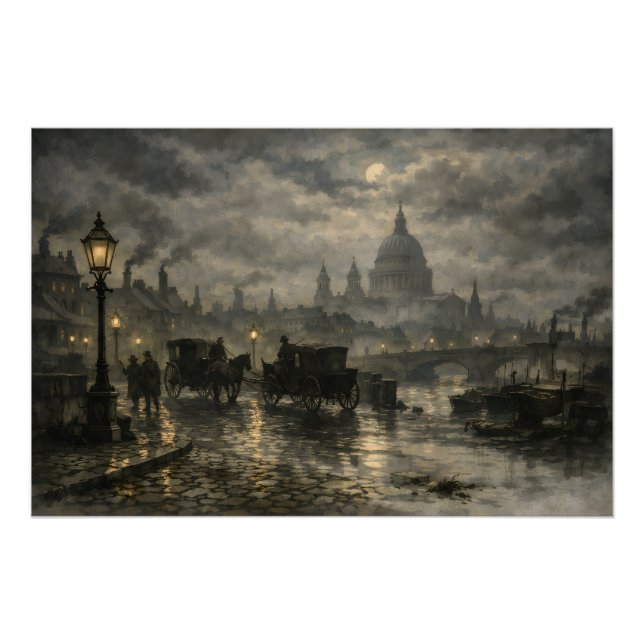 Pôster Noites Vitorianas em Londres por BurnsInHell (Frente)