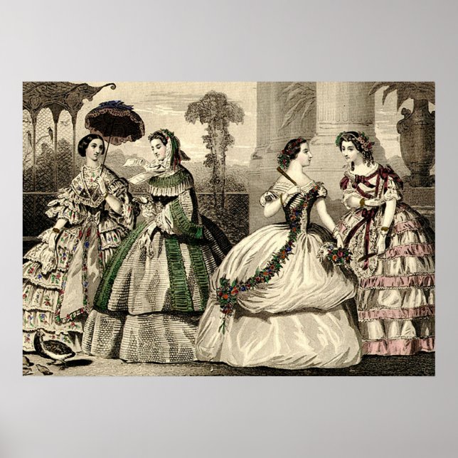 Pôster Noiva Antiquada de Casamento Vintage (Frente)