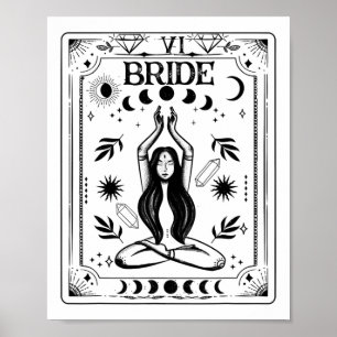 Poster Noiva Bruxa Coven Tarot Celestial Gótico Solteirão