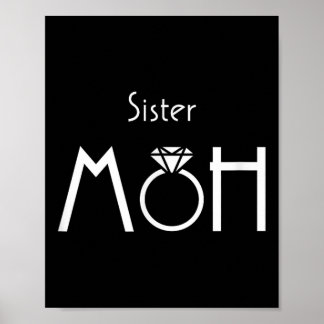 Poster Noiva Da Madrinha de casamento Irmã E Casamento De