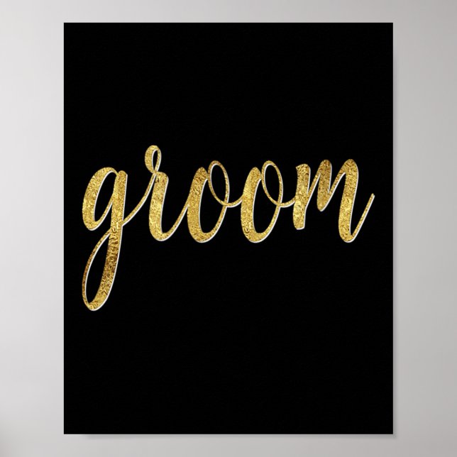 Poster Noiva de Casamento Bridal do Groom Script (Frente)