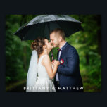 Poster Noiva de Casamento Moderno e Nomes de Foto do Groo<br><div class="desc">Poster de Noiva de Casamento Moderno e Nomes de Fotos do Groom</div>