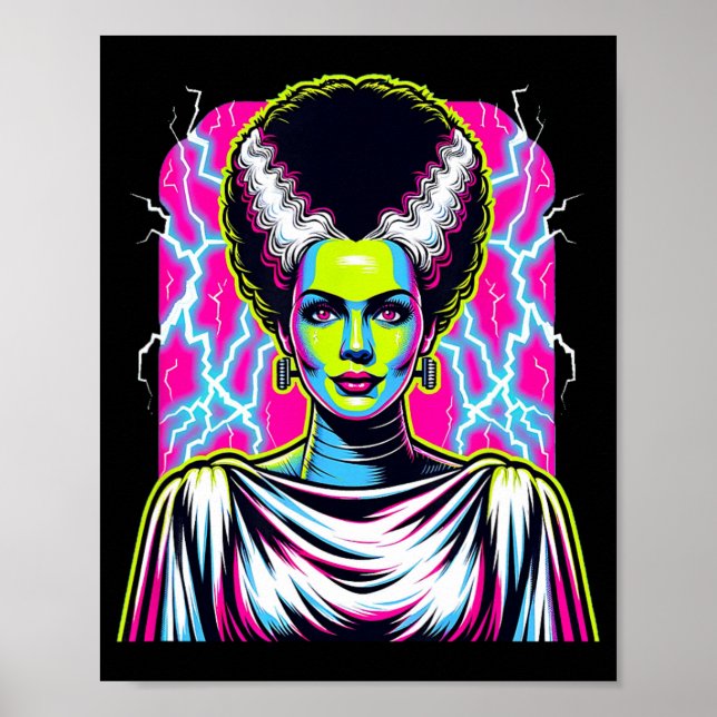 Poster Noiva De Frankenstein Bride Vibrant Click Hallowee (Frente)