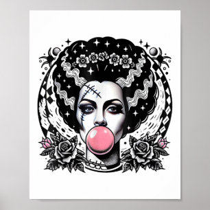 Poster Noiva De Frankenstein Bubblegum Monster Halloween