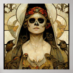 Poster Noiva do Horror Gótico da Morte