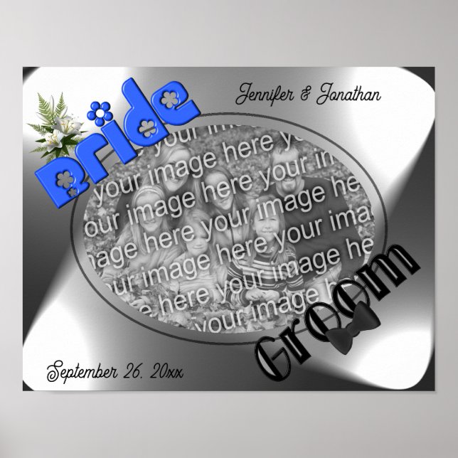 Poster Noiva E GroomFrame Crie Sua Própria Foto (Frente)