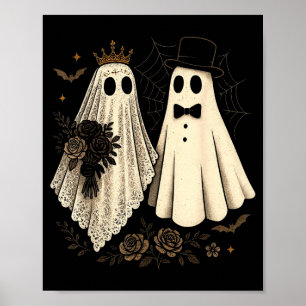Poster Noiva e Noivo Fantasmas Assustadores Casamento de