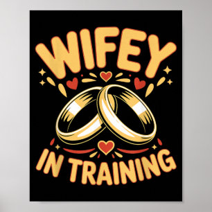 Poster Noiva em Treinamento Noiva Esposa Marido Noivado