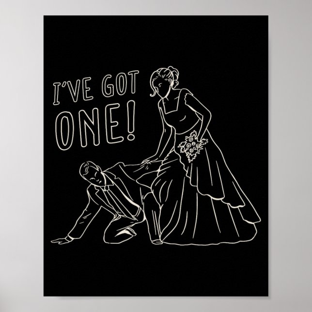 Poster Noiva Engraçada E Design De Groom (Frente)