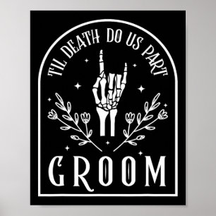 Poster Noiva Esqueleto Casamento de Engajamento de Hallow