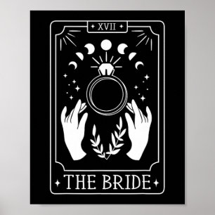 Poster Noiva Gótica Bridesmaid Tarot Bridal Party Bachelo
