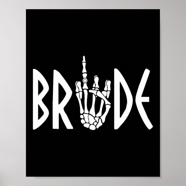 Poster Noiva Groom Skeleton Gothic Wedding Noivado Hal (Frente)