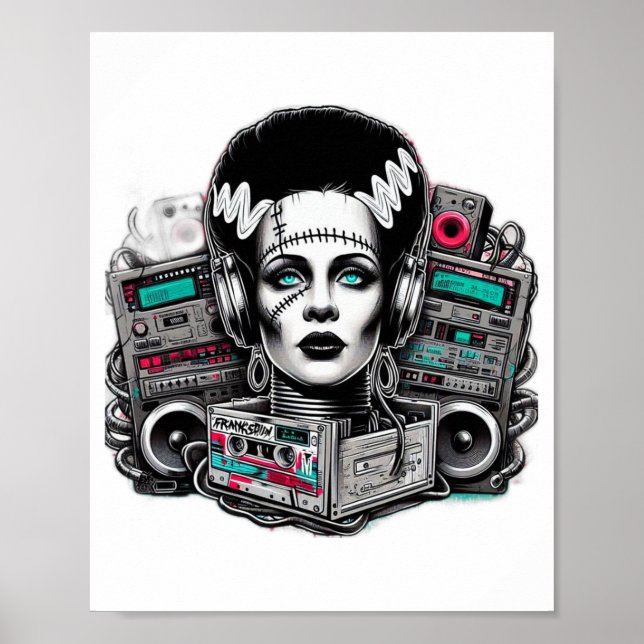 Poster Noiva Hip Hop De Frankenstein (Frente)