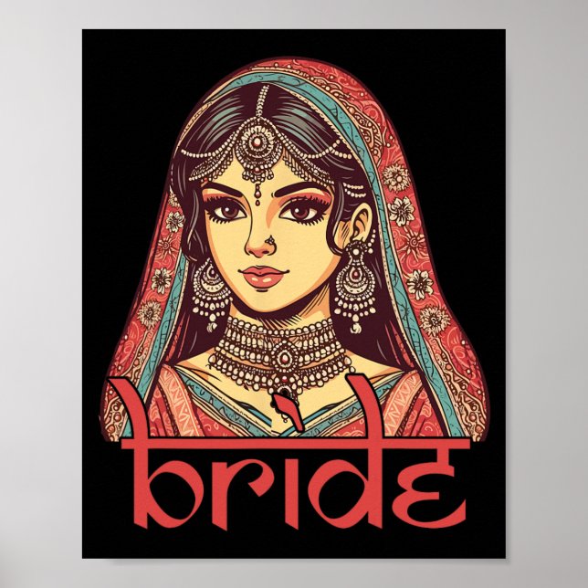 Poster Noiva Indiana Para Dulhan Desi Bridal Wedding Bach (Frente)