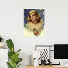 Pôster Noiva Vintage com um casamento religioso Bíblia