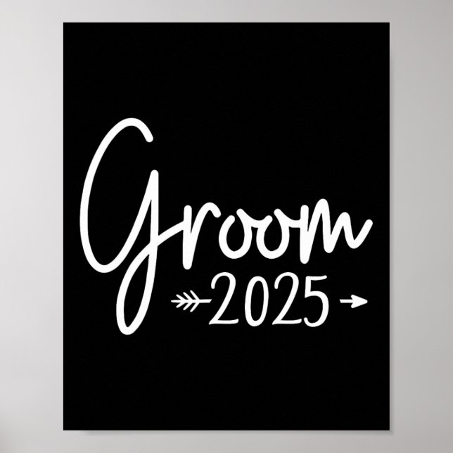 Poster Noivado De Casamentos Casados Do Groom Est 2025 (Frente)