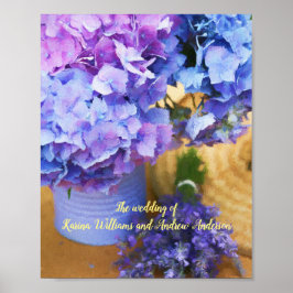 Poster Noivado de Cerimônia de Casamento Flor Floral