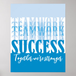 Poster Noivado de sucesso do trabalho em equipe motivado