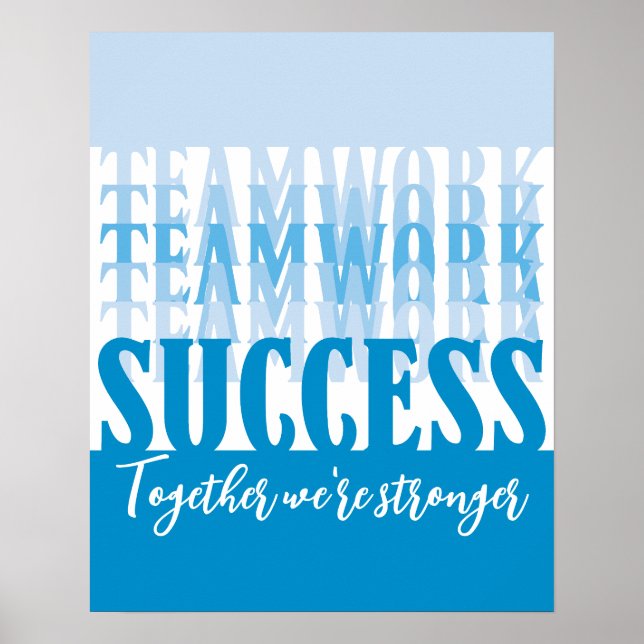 Poster Noivado de sucesso do trabalho em equipe motivado  (Frente)
